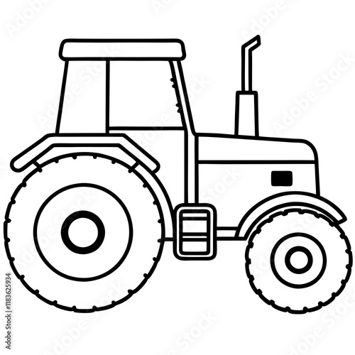 tractor isolated on white