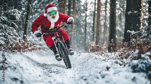 Santa's Snowy Mountain Bike Ride