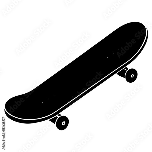 skateboard isolated on white