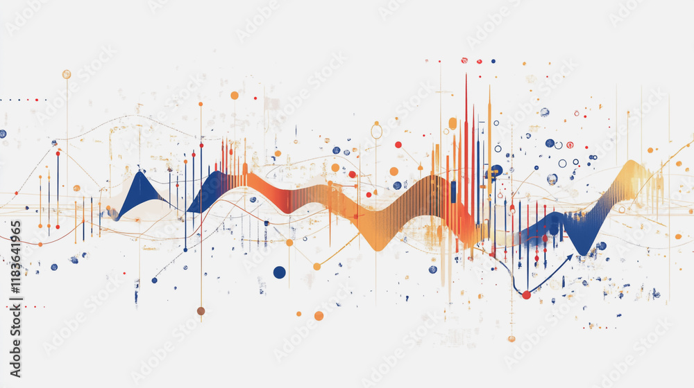 Obraz premium charts and graphs with statistics to innovative analyze business potential and forecast future development of companies growth.