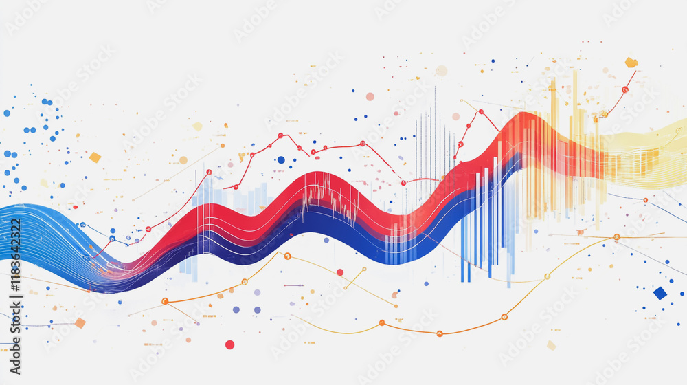 Obraz premium charts and graphs with statistics to innovative analyze business potential and forecast future development of companies growth.