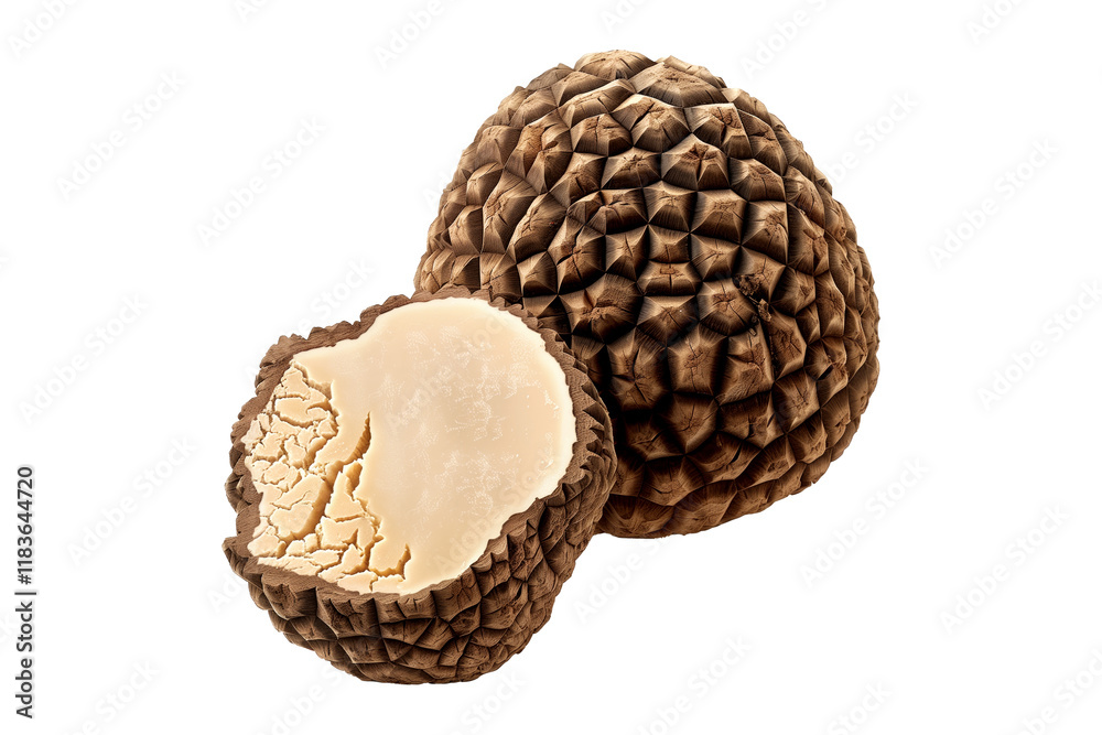 Fresh summer truffles Burgundy isolated on white transparent background, great for culinary and gourmet themes. Fresh summer truffles Burgundy isolated on white transparent background, great for culinary and gourmet themes.
