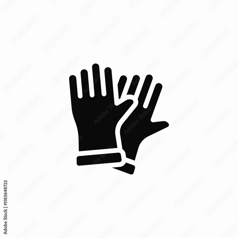 safety gloves protection icon vector sign safety gloves protection icon vector sign