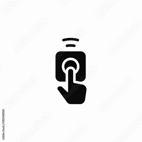 click doorbell icon vector sign
