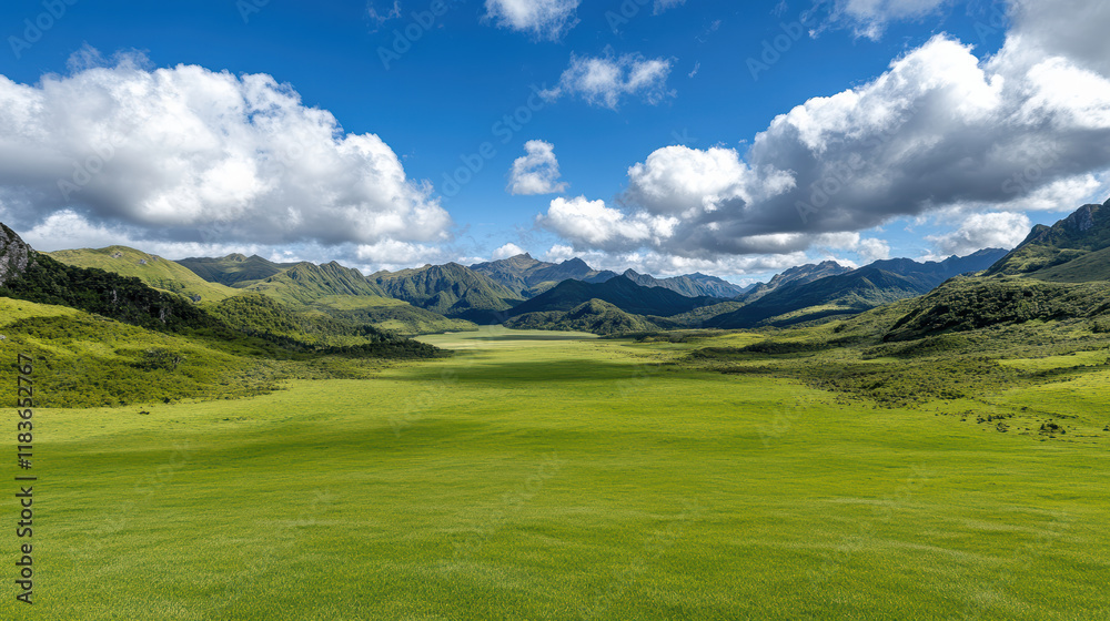 breathtaking panoramic view of lush green hills and mountains under blue sky breathtaking panoramic view of lush green hills and mountains under blue sky