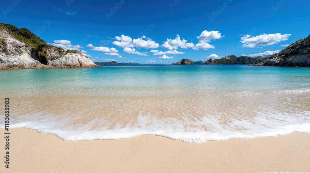 stunning beach scene with golden sand and clear turquoise water, perfect for relaxation stunning beach scene with golden sand and clear turquoise water, perfect for relaxation