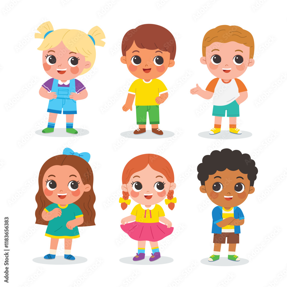Group of multiracial children. Happy children with different expressions and gesture. Happy kids collection. Group of multiracial children. Happy children with different expressions and gesture. Happy kids collection.
