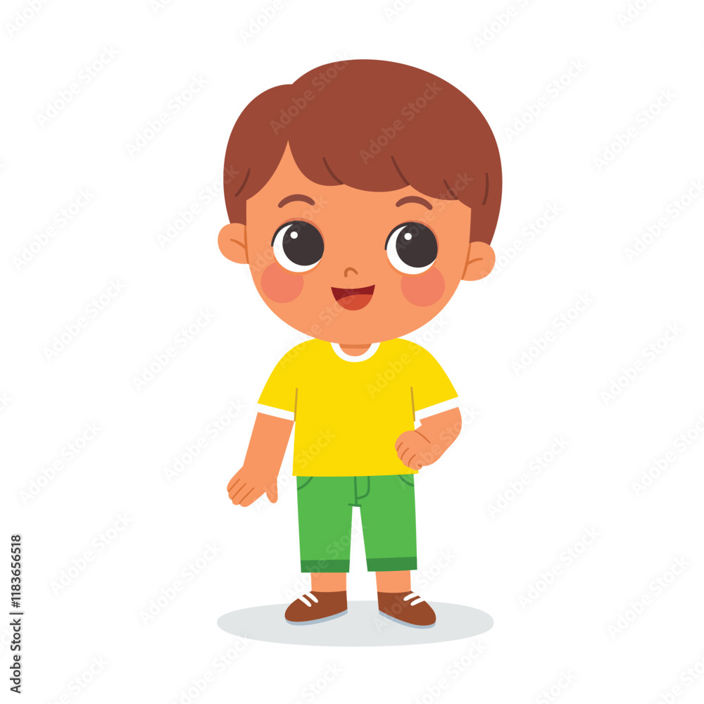 Happy Kid standing pose and smiling. Happy Little Kid Having Fun Enjoying Childhood. Happy Kid standing pose and smiling. Happy Little Kid Having Fun Enjoying Childhood.