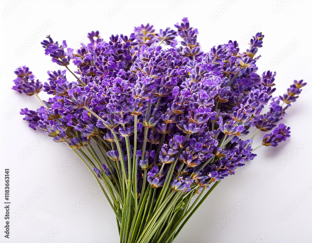 Fototapeta premium Bunch of lavander isolated on white background.
