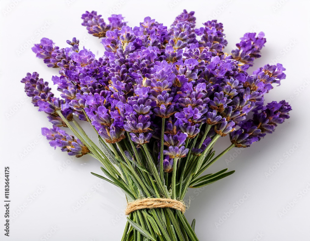 Fototapeta premium Bunch of lavander isolated on white background.
