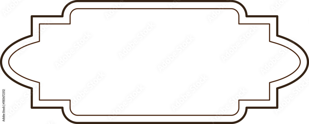 Elegant Brown Decorative Frame, Blank Template for Text or Images Elegant Brown Decorative Frame, Blank Template for Text or Images