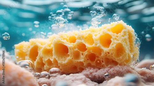 Underwater Sponge Close-up: A Textural Dive into Nature photo