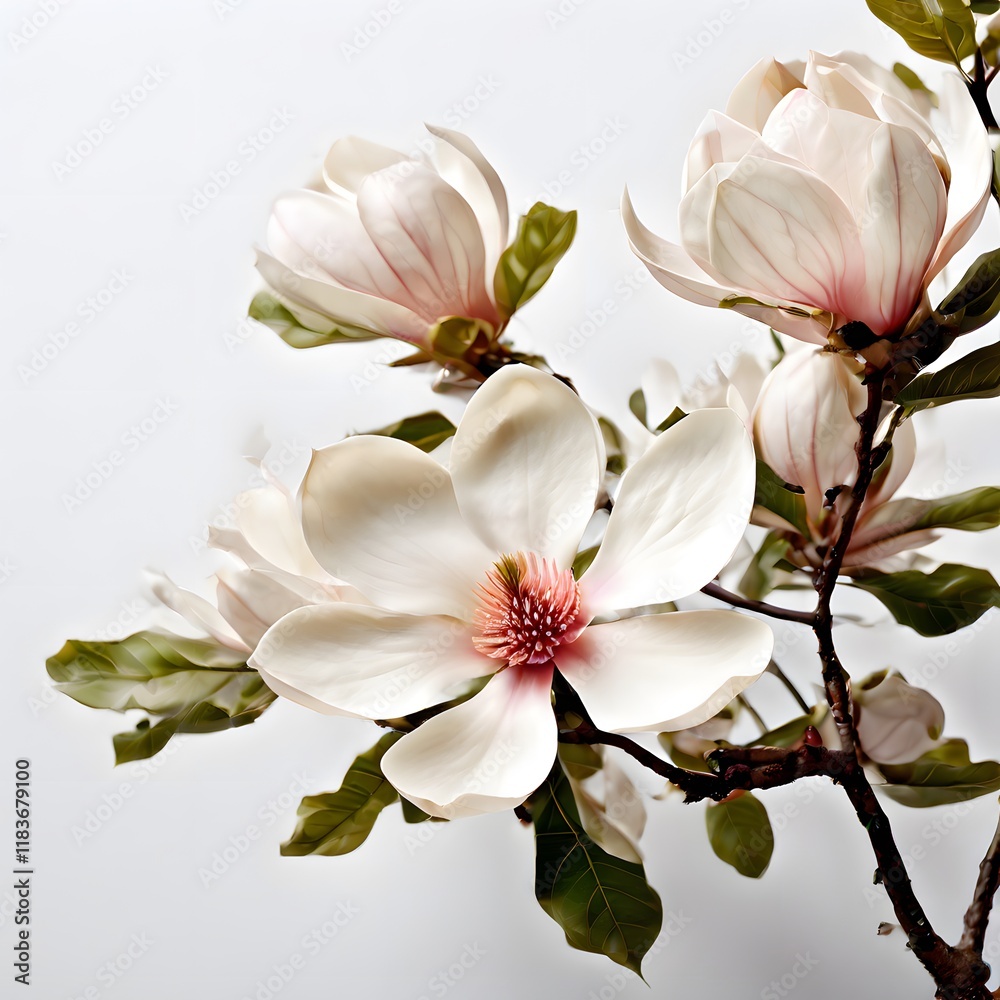 Obraz premium A beautiful green bush tree isolated on a white background