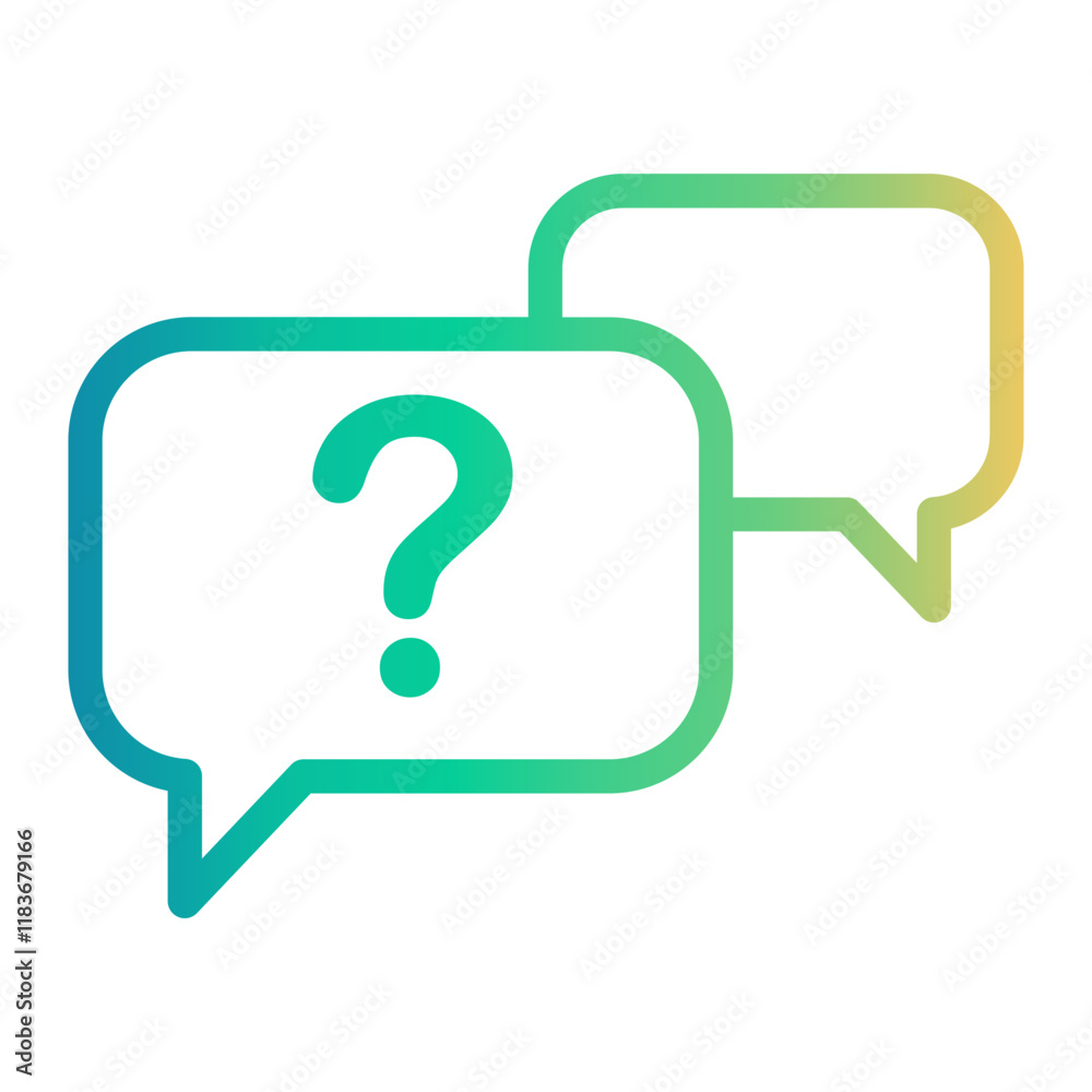 question Line Gradient Icon question Line Gradient Icon