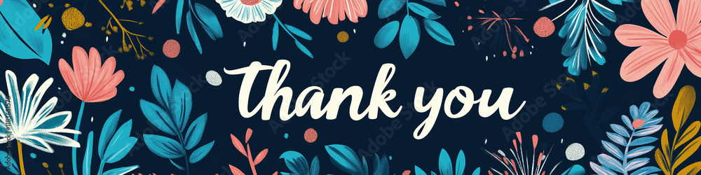 Obraz premium thank you web banner 