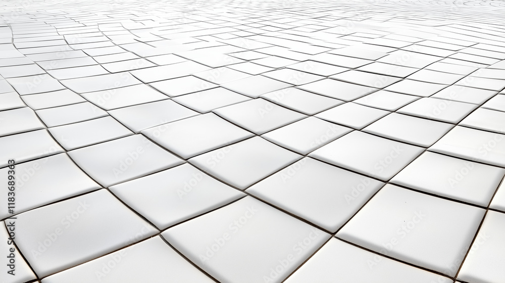 smooth, white tiled surface with wavy pattern creates serene atmosphere smooth, white tiled surface with wavy pattern creates serene atmosphere