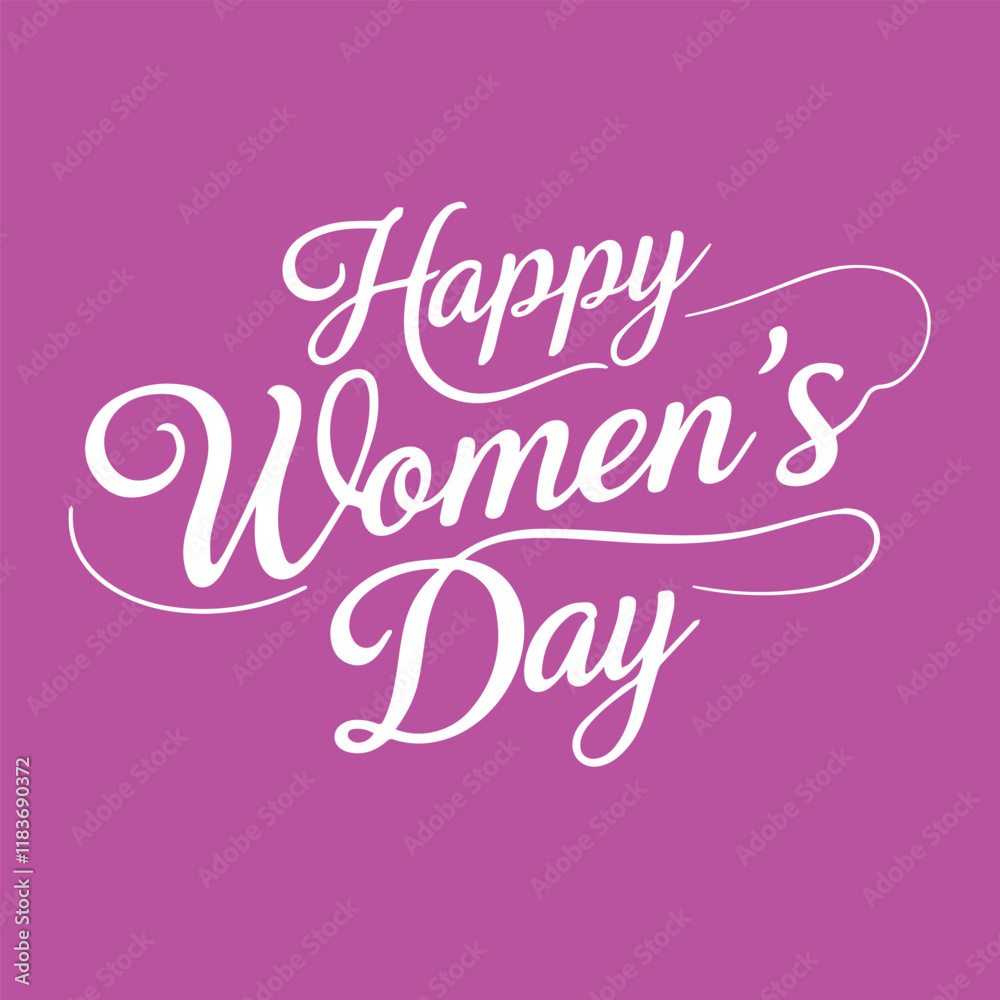 Naklejka premium happy women's day typography