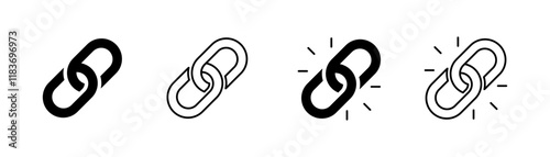 Close set icons. Linear and silhouette style. Vector icons.