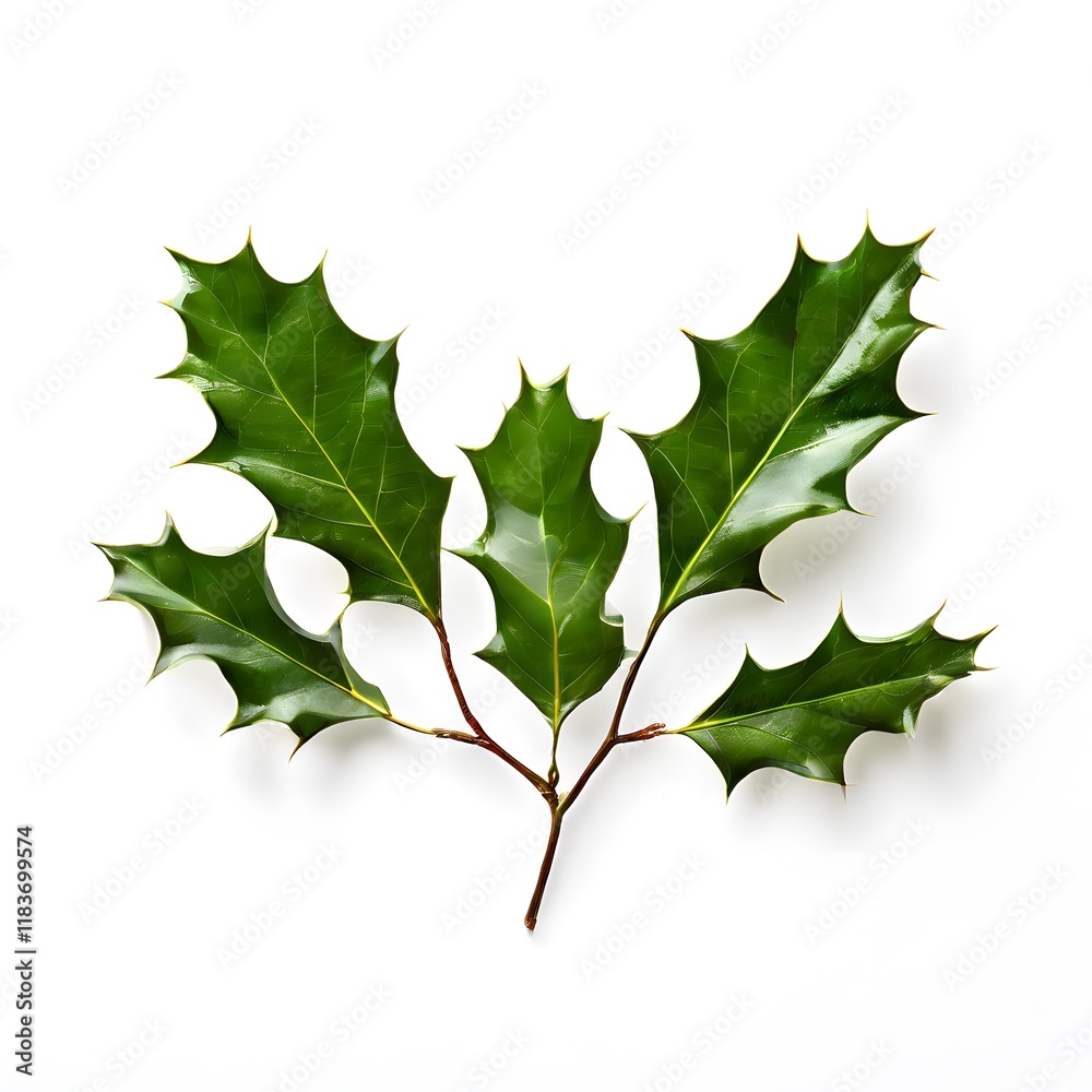 Fototapeta premium A beautiful green bush tree isolated on a white background