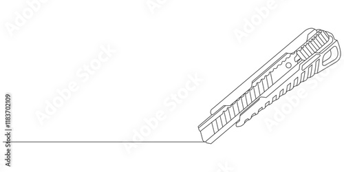 Utility Knife Vector Line Art Design