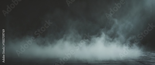 Smoke black ground fog cloud floor mist background steam dust dark white horror overlay Ground smoke photo