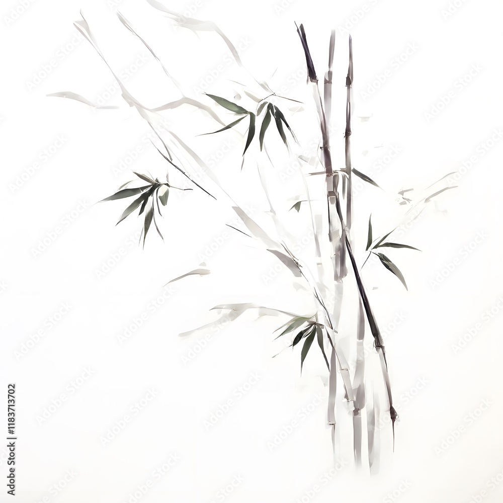 Obraz premium A beautiful green bush tree isolated on a white background