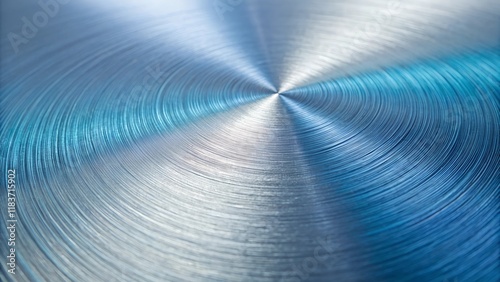 Blue Metallic Radial Brushed Steel Texture