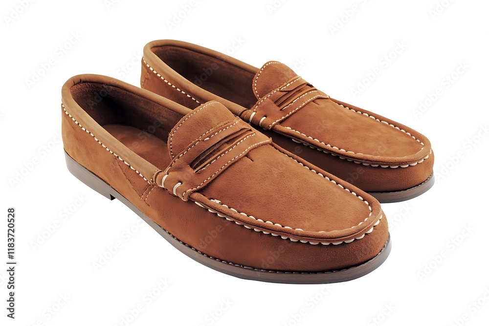 3D Style Ethical Suede Loafers with Hand-Stitched Details. 3D Style Ethical Suede Loafers with Hand-Stitched Details.