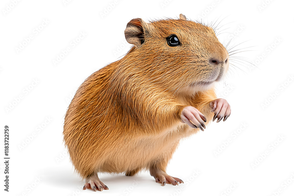 Capybara isolated on white background