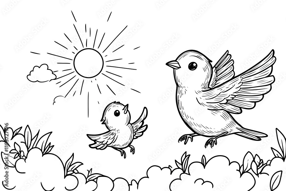 custom made wallpaper toronto digitalcoloring book for kids, cute animal theme. can be printed or colored using digital equipment