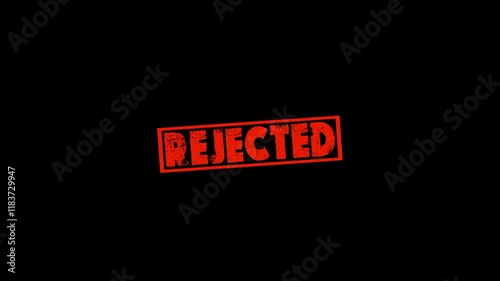 Reject stamp animated stamp reject 4k looping 4k alpha. rejected stamp animation motion graphic 4k video.