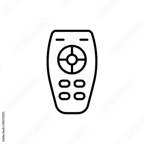 Remote control outline icons, minimalist vector illustration ,simple transparent graphic element .Isolated on white background