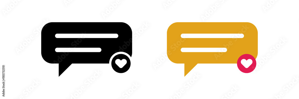 chat icon heart like speech bubble symbol Favorite chat message icons - talk message love Bubble chat speech text box icon , social media communication background concept. vector illustration chat icon heart like speech bubble symbol Favorite chat message icons - talk message love Bubble chat speech text box icon , social media communication background concept. vector illustration
