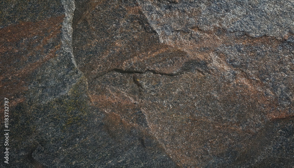 close-up of textured dark slate stone surface with natural rough patterns and earthy tones for use in background design or texture projects