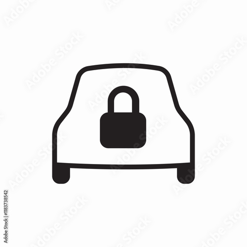 car lock security icon vector sign