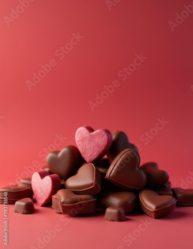 Pile of Heart-Shaped Chocolates