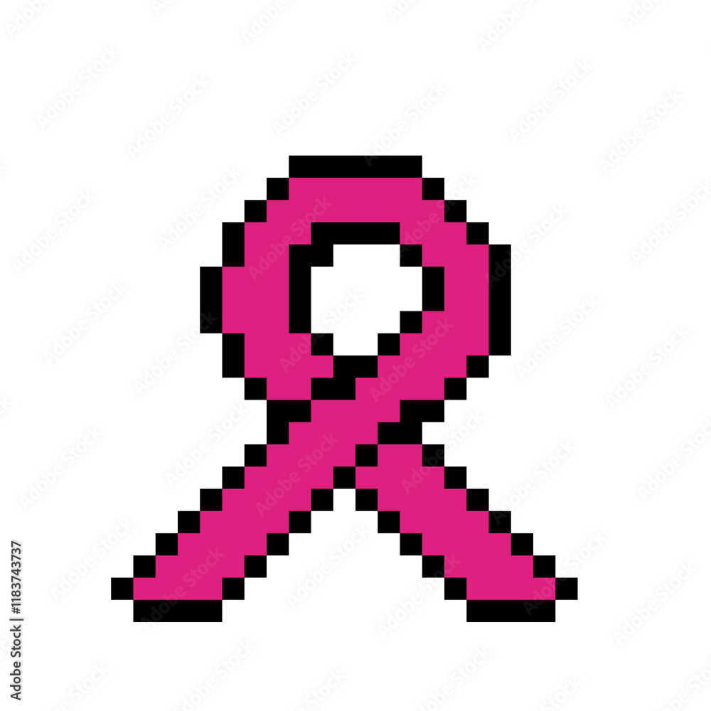 Pixel Art Pink Ribbon Pixel Art Pink Ribbon