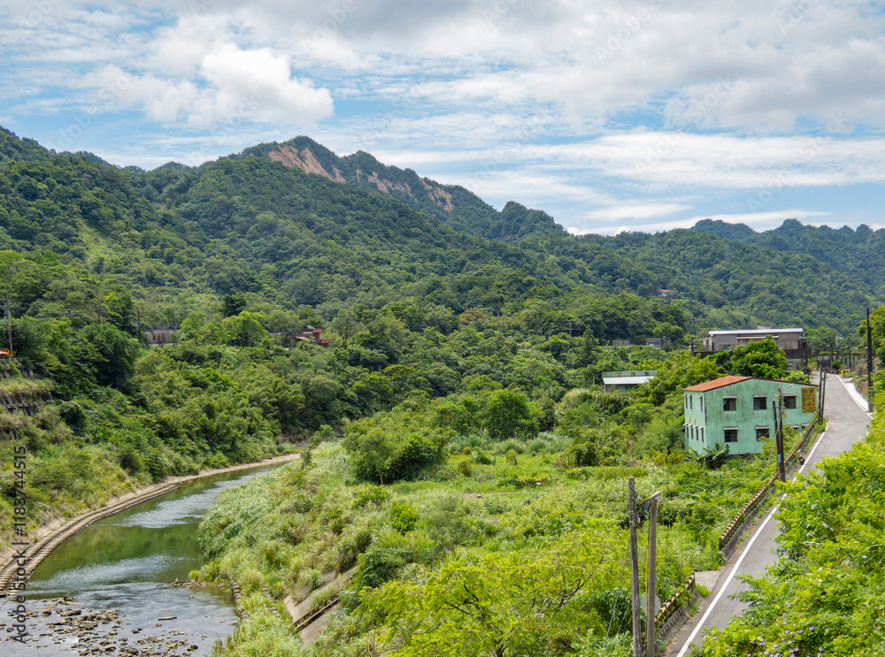 Daytime view of landscape of Shifen District