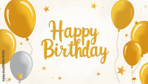 Shimmering Celebration: Gradient Elegance with Glitter, Balloons, and Confetti.