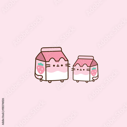 Strawberry Milk Cat