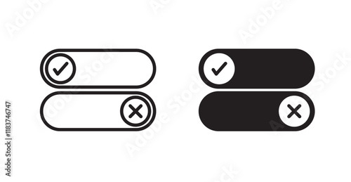 Boolean icon set vector graphics designs