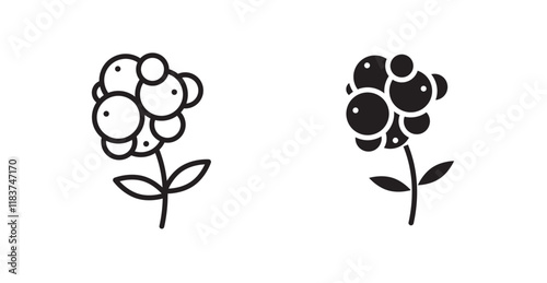 Coffee plant icon set vector graphics designs