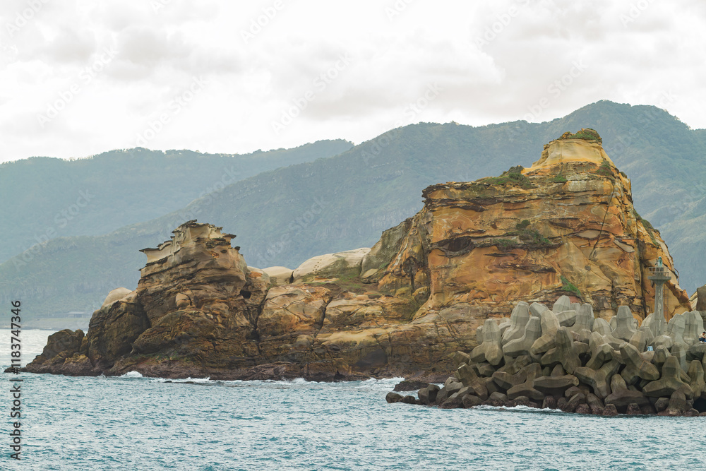 Daytime view of the landscape of Yehliu Geopark