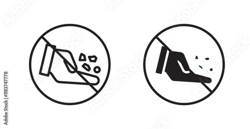 Do not feed the animals sign vector set vector graphics designs