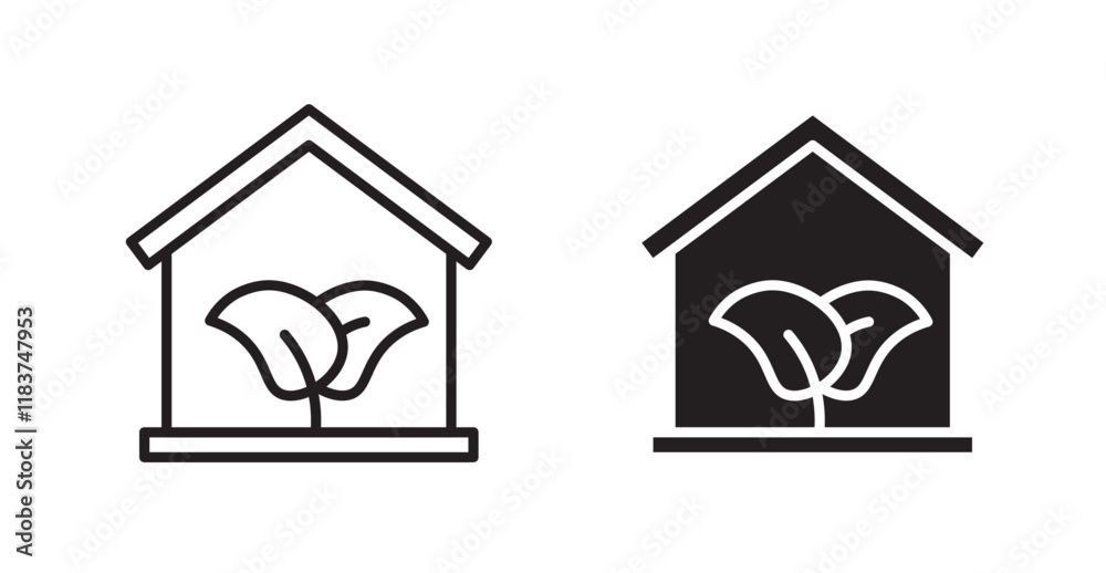 Eco house icon set vector graphics designs Eco house icon set vector graphics designs