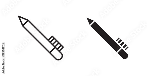 Eyeliner icon set vector graphics designs