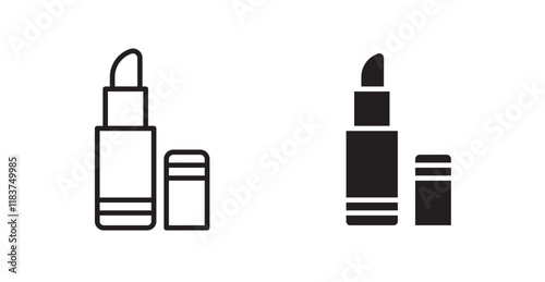 Lipstick icon set vector graphics designs