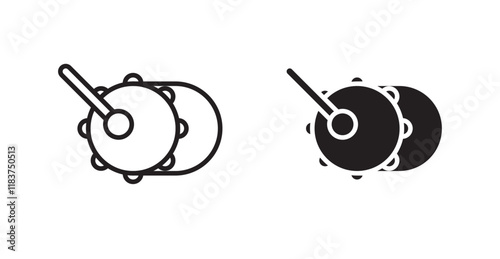 Muslim drum icon set vector graphics designs