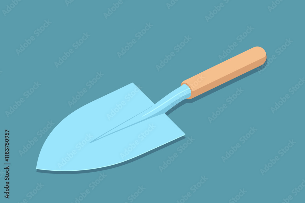 A small garden trowel or children's shovel. A small garden trowel or children's shovel.