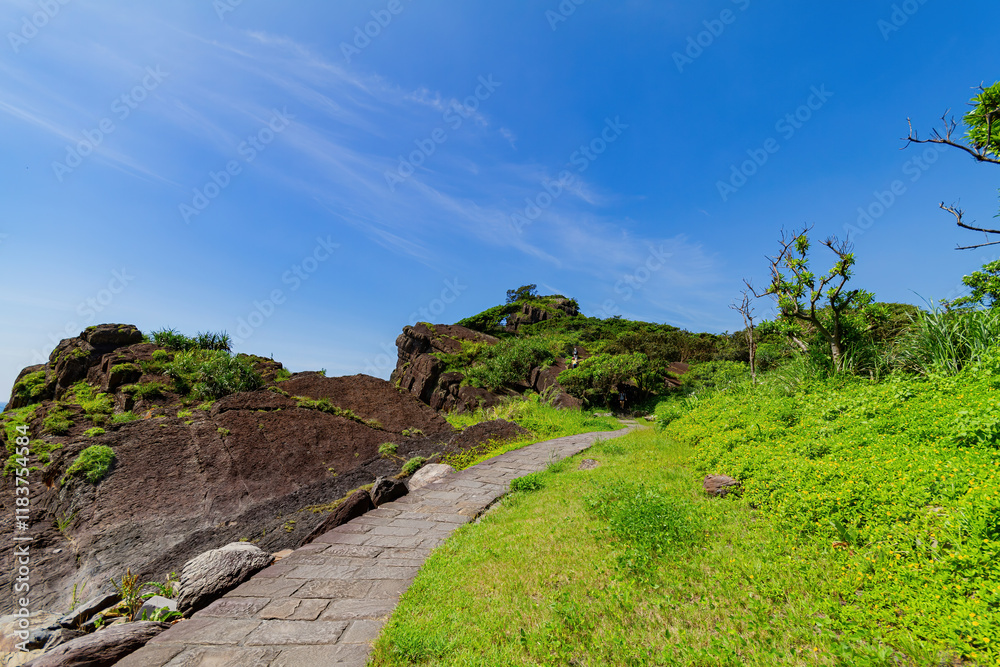 Beautiful sunny landscape of Beiguan Tidal Park